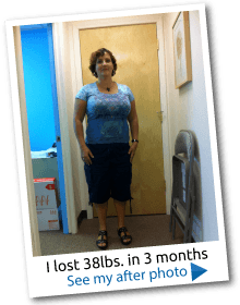 I lost 38lbs. in 3 months Lost 38lbs.