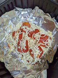 pizza,pepperoni,air,fryer,airfryer,healthy,weight,loss,cheese,mozzarella